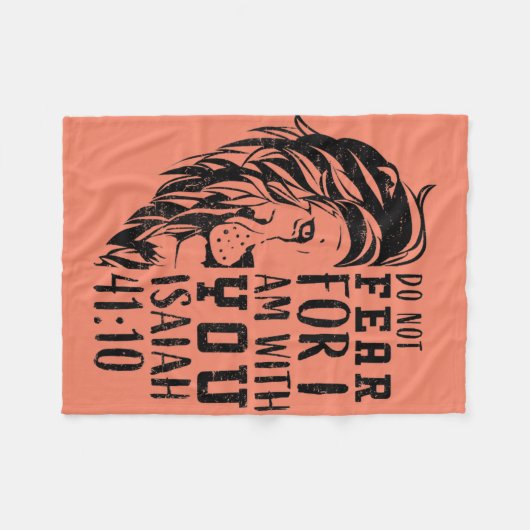 キリスト教の聖書聖句の男性の信仰は宗教を恐れる フリースブランケット (正面(横))