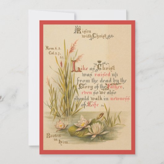 キリスト教の聖書聖句キリストが復活した写真イースター シーズンカード (正面)