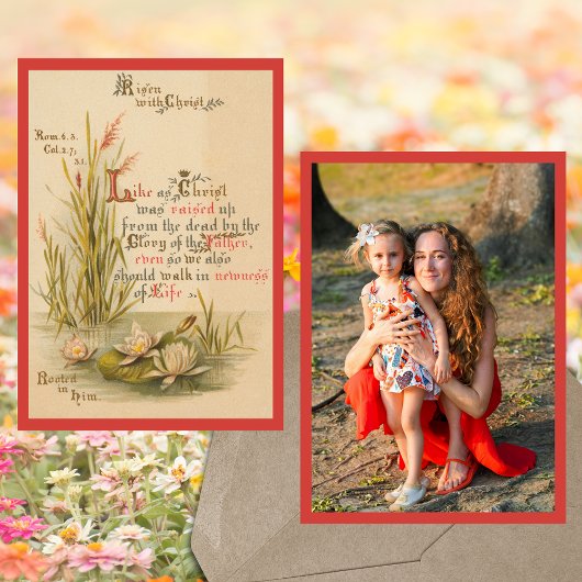 キリスト教の聖書聖句キリストが復活した写真イースター シーズンカード