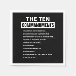 キリスト教の聖書聖句10戒 スタンダードカクテルナプキン