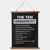 キリスト教の聖書聖句10戒 吊り下げ型タペストリー (正面)