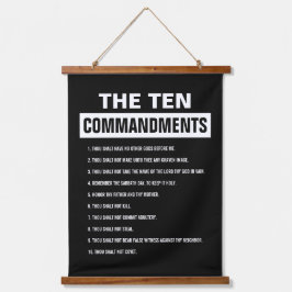 キリスト教の聖書聖句10戒 吊り下げ型タペストリー