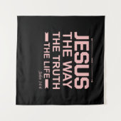 キリスト教の聖書詩イエス・ウェイ真実の人生 タペストリー (正面(横))