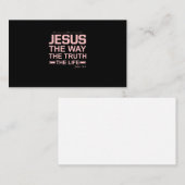 キリスト教の聖書詩イエス・ウェイ真実の人生 名刺 (正面/裏面)