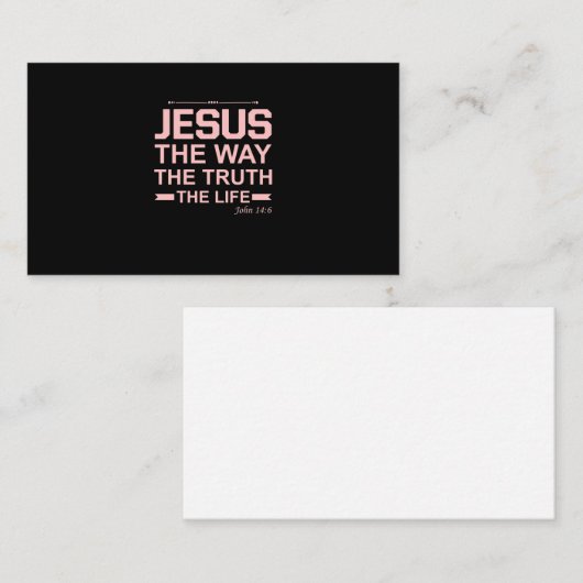 キリスト教の聖書詩イエス・ウェイ真実の人生 名刺 (正面/裏面)