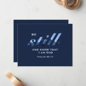 キリスト教の聖書 ビー・スティル ブルーマウンテン カスタム ノートカード (正面/裏面インサイチュ)