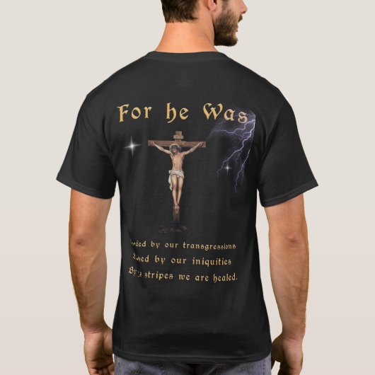 キリスト教の聖書 ヨハネ 3:16 Tシャツ (裏面)