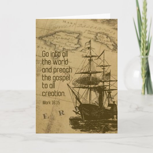 キリスト教の聖職授与式教会カード卒業 カード (正面)