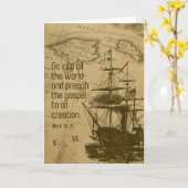 キリスト教の聖職授与式教会カード卒業 カード (黄色い花)