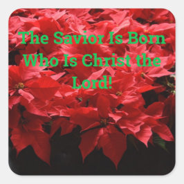 キリスト教の聖降誕祭の救い生まれ主は スクエアシール