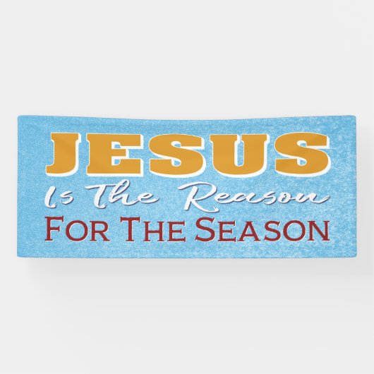 キリスト教の聖降誕祭の理由はイエスだ 横断幕 (横)