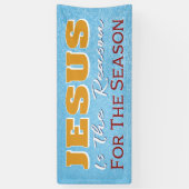 キリスト教の聖降誕祭の理由はイエスだ 横断幕 (縦)