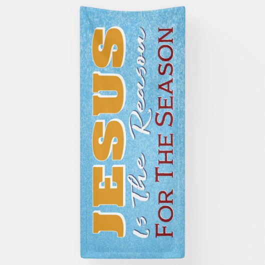 キリスト教の聖降誕祭の理由はイエスだ 横断幕 (縦)