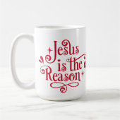 キリスト教の聖降誕祭の理由 コーヒーマグカップ (左)