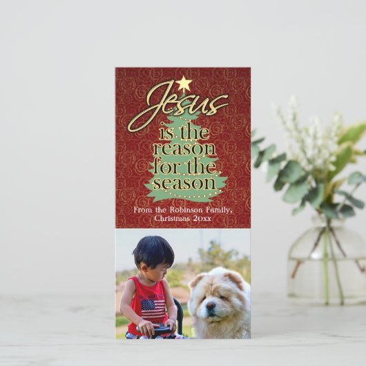 キリスト教の聖降誕祭の理由 シーズンカード (スタンド正面)