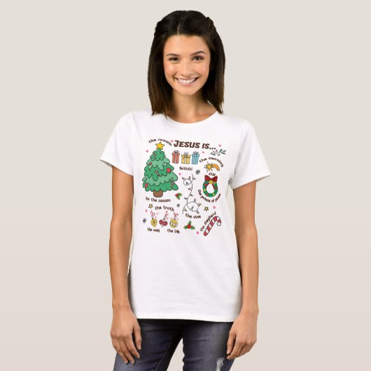キリスト教の聖降誕祭の理由 Tシャツ (正面フル)