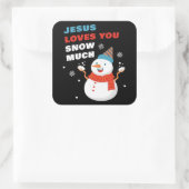 キリスト教の聖降誕祭は雪が大好き スクエアシール (バッグ)