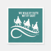 キリスト教の聖降誕祭を見て行くのでなく、信仰で歩く スタンダードカクテルナプキン (正面)