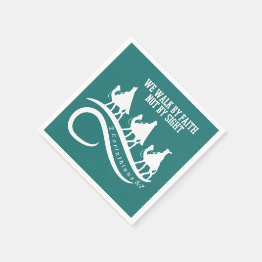 キリスト教の聖降誕祭を見て行くのでなく、信仰で歩く スタンダードカクテルナプキン (角)