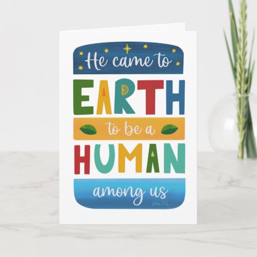 キリスト教の聖降誕祭ヨハネ1:14 シーズンカード (正面)