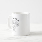 キリスト教の花のデザイン 百日草のブーケ「希望が花開くように」 コーヒーマグカップ (正面左)