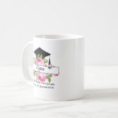 キリスト教の花柄の卒業記念マグカップ コーヒーマグカップ (正面左)
