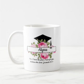 キリスト教の花柄の卒業記念マグカップ コーヒーマグカップ