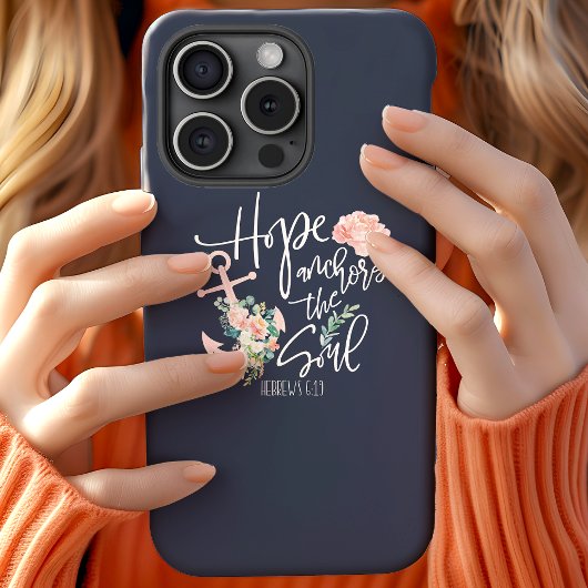 キリスト教の花柄 ホープ アンカーズ ソウル Case-Mate iPhoneケース