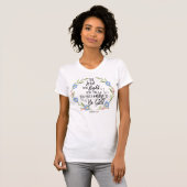 キリスト教の花柄Tシャツ - 「主はあなたのために戦われる」 Tシャツ (正面フル)