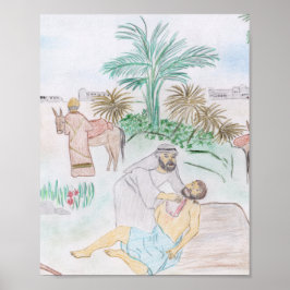 キリスト教の芸術作品 良いサマリア人 ポスター