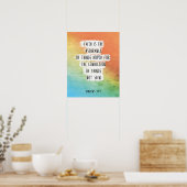 キリスト教の芸術、聖書の聖句プリント、ヘブル人への手紙第11章1節、 ポスター (キッチン)