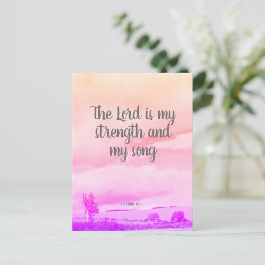 キリスト教の葉書は主が私の力だ ポストカード (スタンド正面)
