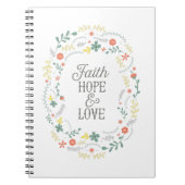 キリスト教の螺線形のノートの信頼の希望愛は信じます ノートブック (正面)