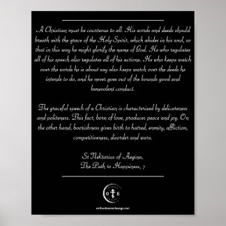 キリスト教の行動に関する聖ネクタリオス ポスター