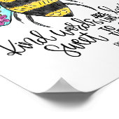 キリスト教の親切な言葉は蜂蜜の聖書の聖句のように ポスター (角)