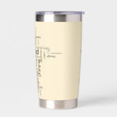 キリスト教の言葉が交わるパーソナライズされた 保温保冷タンブラー (左面)