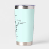 キリスト教の言葉が交わるパーソナライズされた 保温保冷タンブラー (左面)