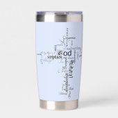 キリスト教の言葉が交わるパーソナライズされた 保温保冷タンブラー (正面)
