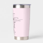 キリスト教の言葉が交わるパーソナライズされた 保温保冷タンブラー (左面)