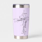 キリスト教の言葉が交わるパーソナライズされた 保温保冷タンブラー (正面)