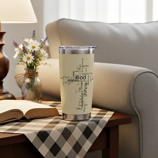 キリスト教の言葉が交わるパーソナライズされた 保温保冷タンブラー