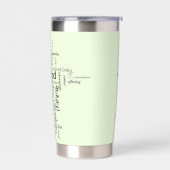 キリスト教の言葉が交わるパーソナライズされた 保温保冷タンブラー (左面)