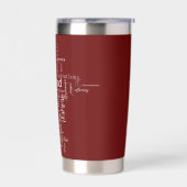 キリスト教の言葉が交わるパーソナライズされた 保温保冷タンブラー (左面)