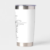 キリスト教の言葉が交わるパーソナライズされた 保温保冷タンブラー (左面)