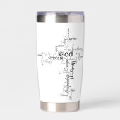 キリスト教の言葉が交わるパーソナライズされた 保温保冷タンブラー (正面)