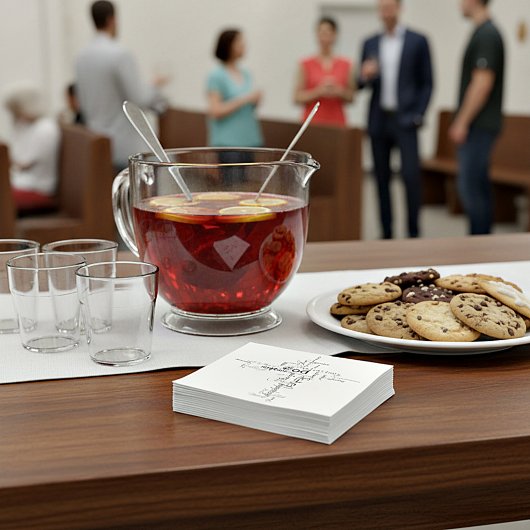 キリスト教の言葉が交差する スタンダードカクテルナプキン