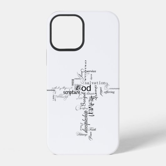 キリスト教の言葉 iPhoneケース (裏面)