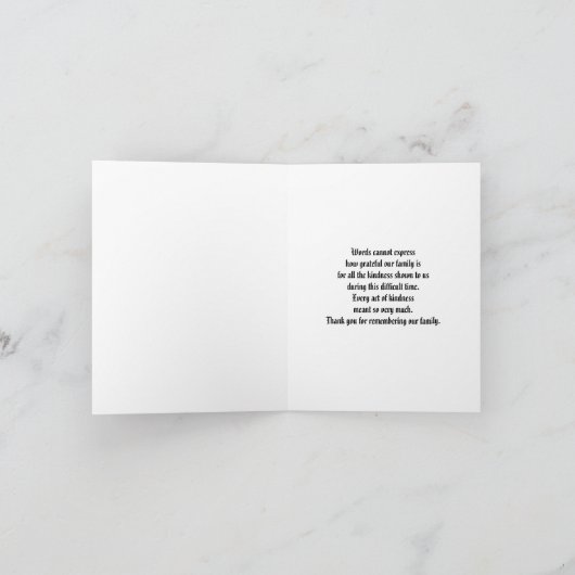 キリスト教の記念物はメッセージカード感謝していしています サンキューカード (内部)