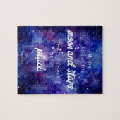 キリスト教の詩篇 水彩 銀河 星 聖書 ジグソーパズル (横)