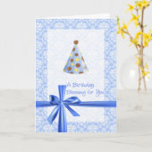 キリスト教の誕生日の挨拶 カード (黄色い花)